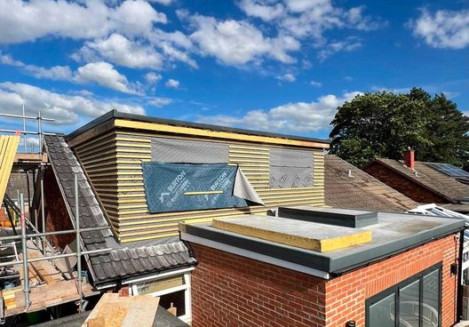 Dormer under construction on a loft conversion in York